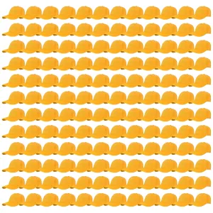 144-Pack Baseball Dad Cap Velcro Strap Adjustable Size - Gold