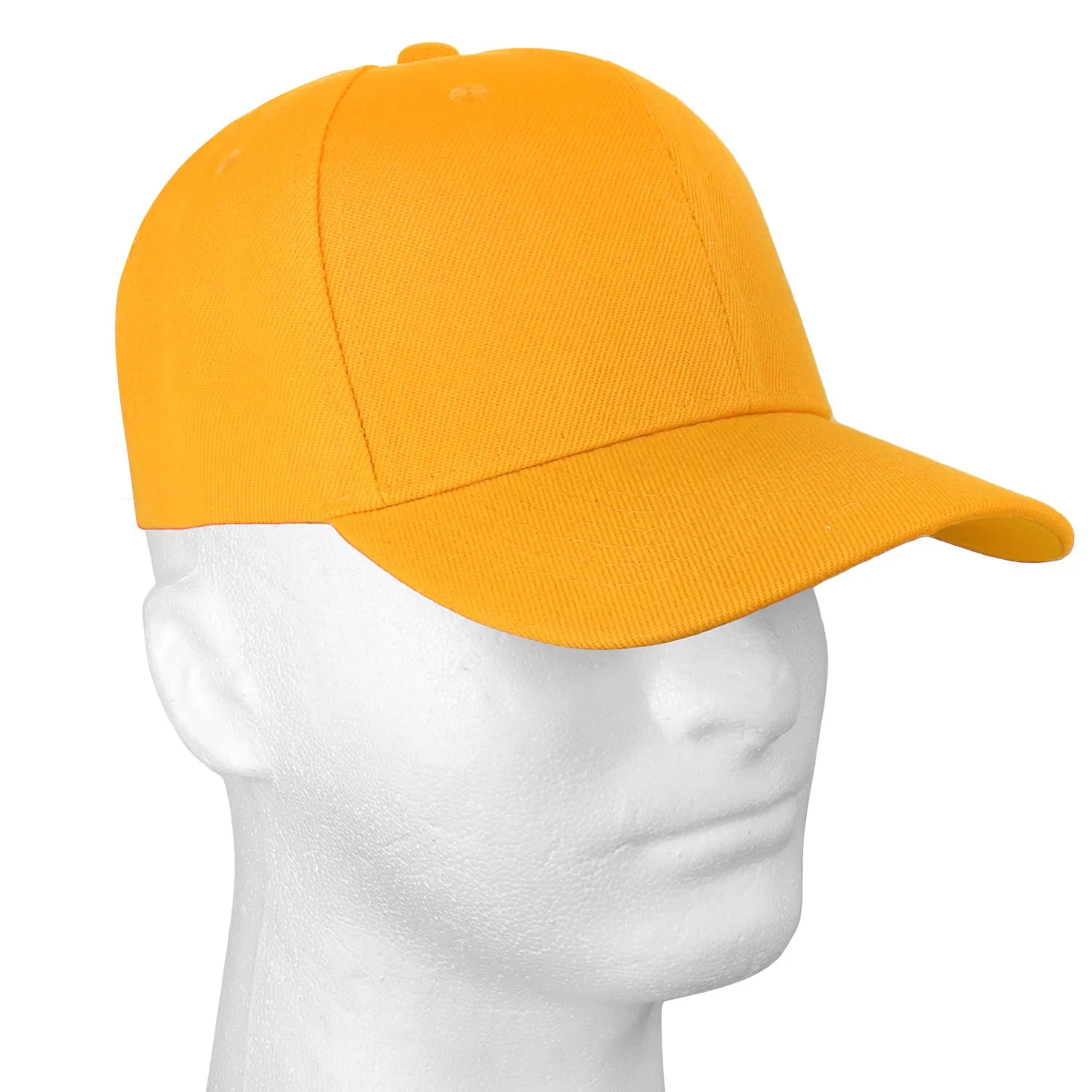 144-Pack Baseball Dad Cap Velcro Strap Adjustable Size - Gold