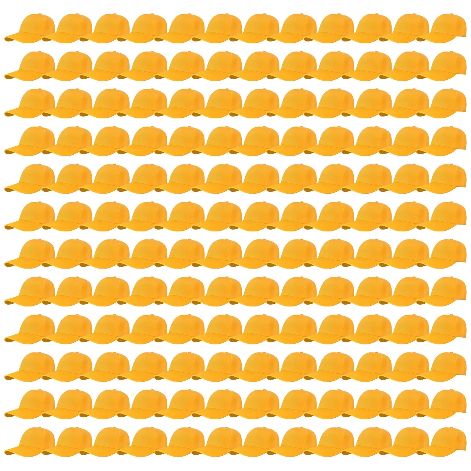 144-Pack Baseball Dad Cap Velcro Strap Adjustable Size - Gold