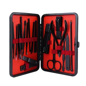 17 PCS Manicure Pedicure Set With Leather Storage Bag