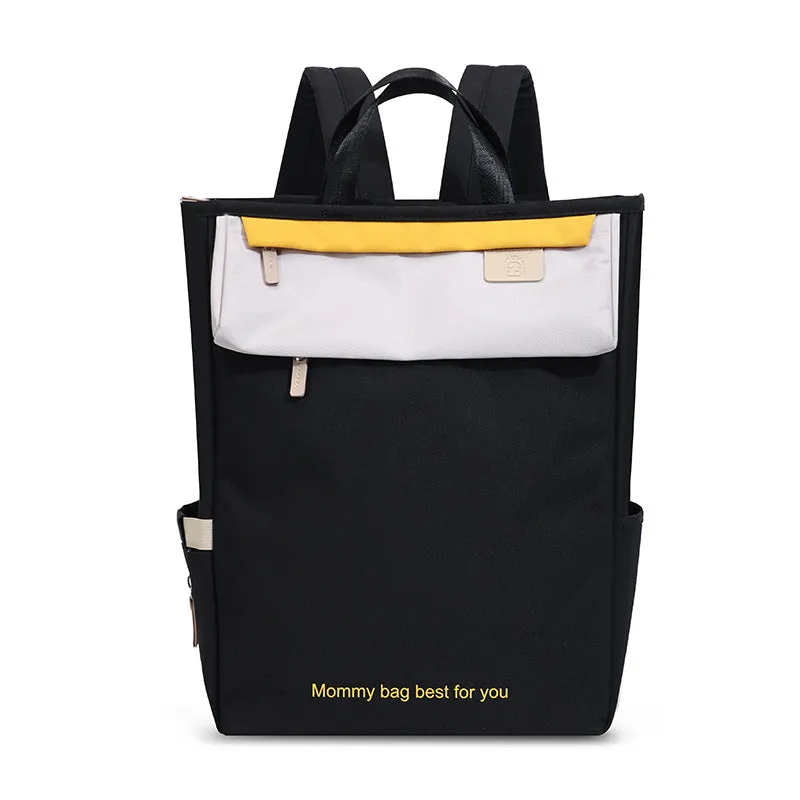 2025 women's mommy bag new multi-functional waterproof large-capacity storage bag simple casual college student backpack