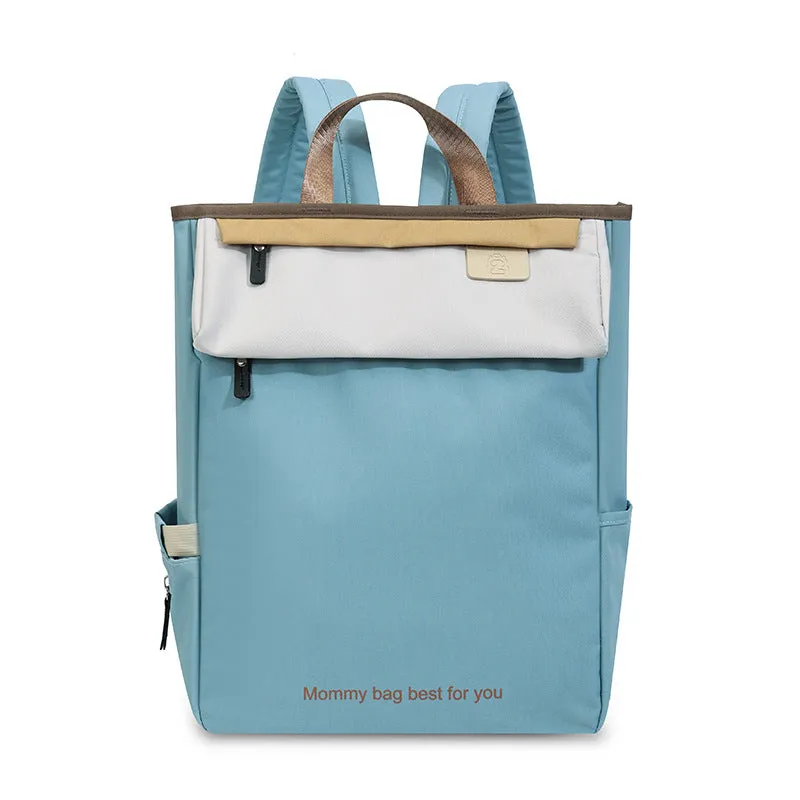 2025 women's mommy bag new multi-functional waterproof large-capacity storage bag simple casual college student backpack