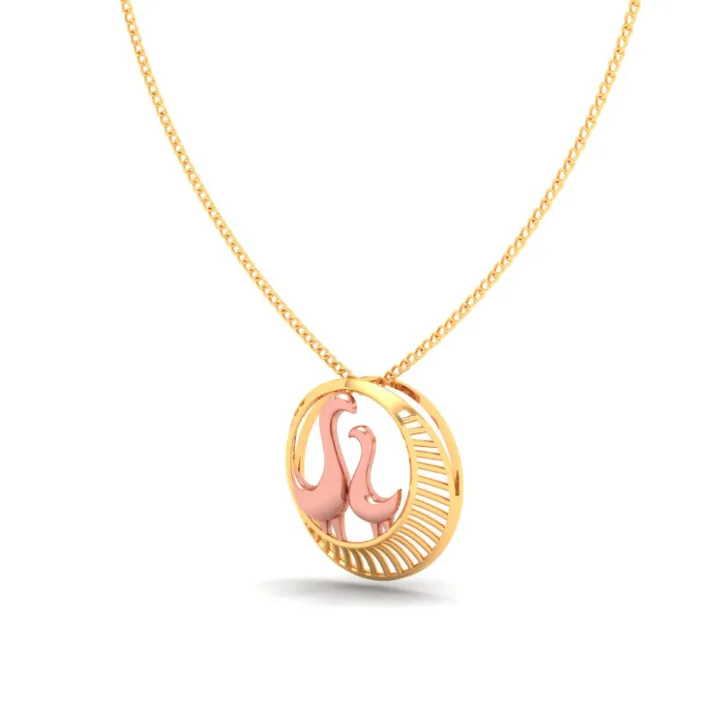 22k Gold Pendant With Dainty Yellow Gold Birds From Online Exclusive