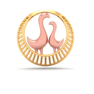 22k Gold Pendant With Dainty Yellow Gold Birds From Online Exclusive