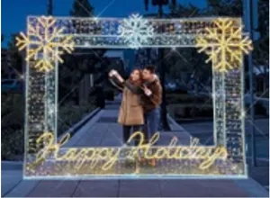 2D "HAPPY HOLIDAYS" LED GREETING CARD- PHOTO OP