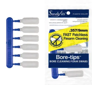 .357cal/.38cal/.380cal/9mm Gun Cleaning Bore-tips® by Swab-its®
