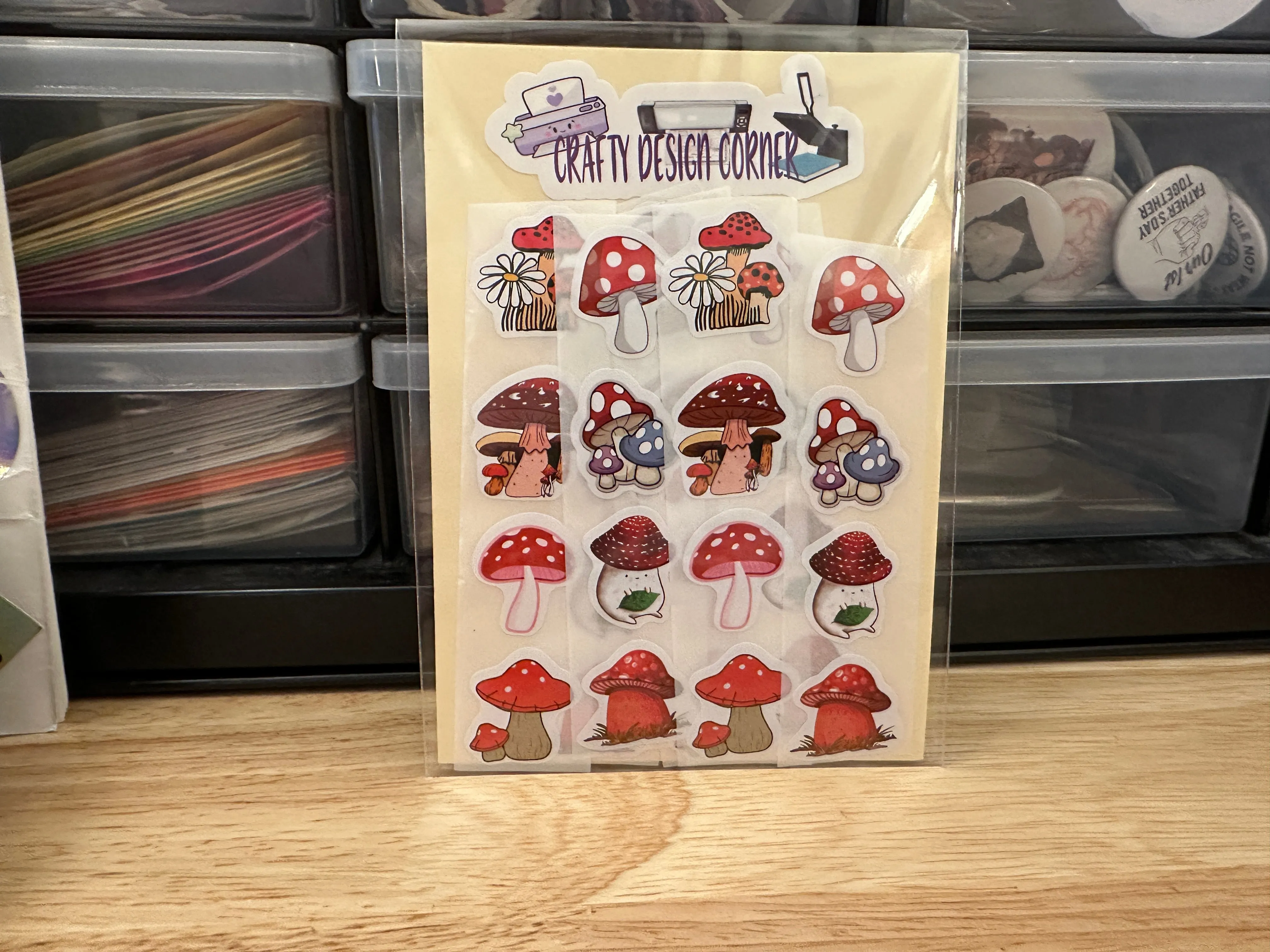 40 pieces Mushroom Sticker Pack