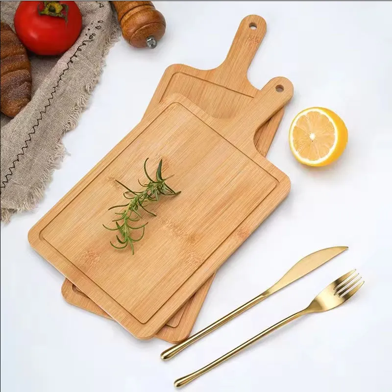 42 X 28Cm Bambooo Wooden Pizza Serving Tray Jc-65-3