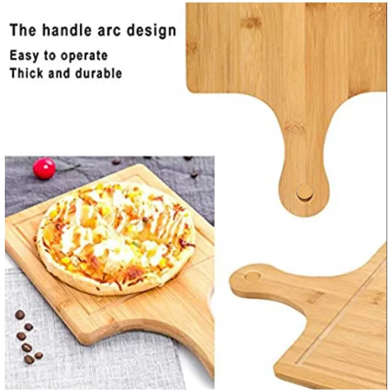 42 X 28Cm Bambooo Wooden Pizza Serving Tray Jc-65-3