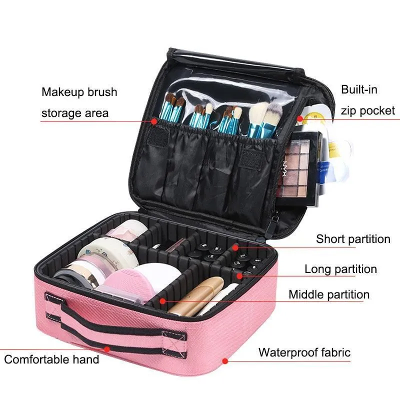 50% OFF Partition Multi Functional Portable Makeup Bag