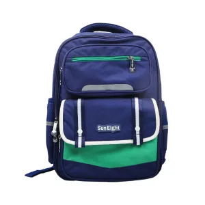 90171 KIDS SCHOOL BACK PACK BLUE/GREEN 16INCH IR