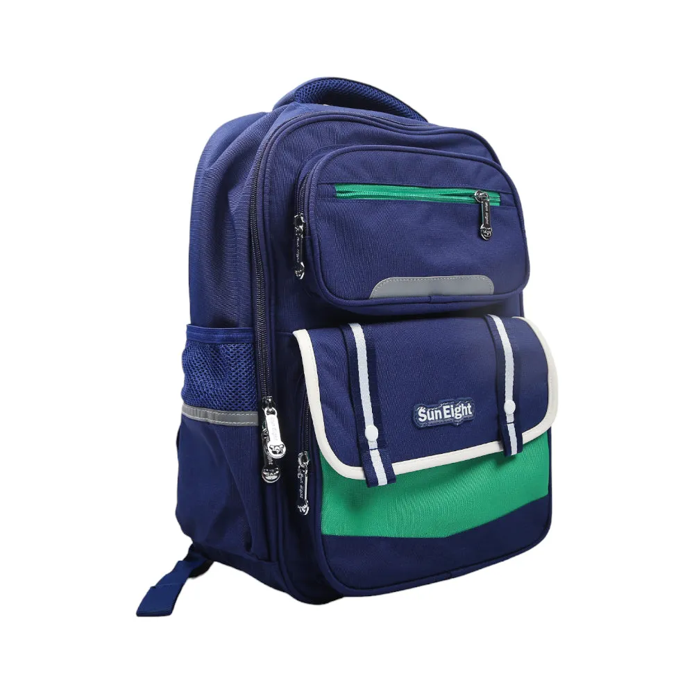 90171 KIDS SCHOOL BACK PACK BLUE/GREEN 16INCH IR