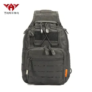 A88060-1 Yakeda Small Outdoor Waterproof Edc Laser Cut Pistol Concealed Tactical Crossbody Shoulder Pack Chest Sling Chest Bag