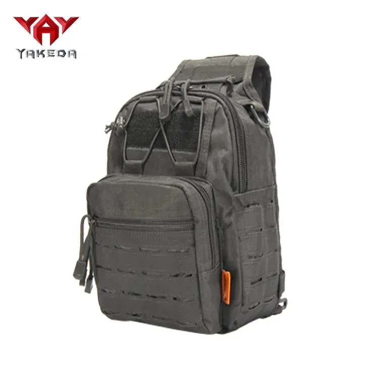 A88060-1 Yakeda Small Outdoor Waterproof Edc Laser Cut Pistol Concealed Tactical Crossbody Shoulder Pack Chest Sling Chest Bag