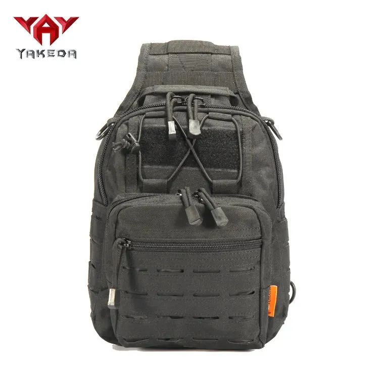 A88060-1 Yakeda Small Outdoor Waterproof Edc Laser Cut Pistol Concealed Tactical Crossbody Shoulder Pack Chest Sling Chest Bag