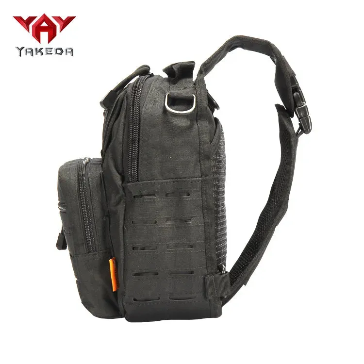 A88060-1 Yakeda Small Outdoor Waterproof Edc Laser Cut Pistol Concealed Tactical Crossbody Shoulder Pack Chest Sling Chest Bag