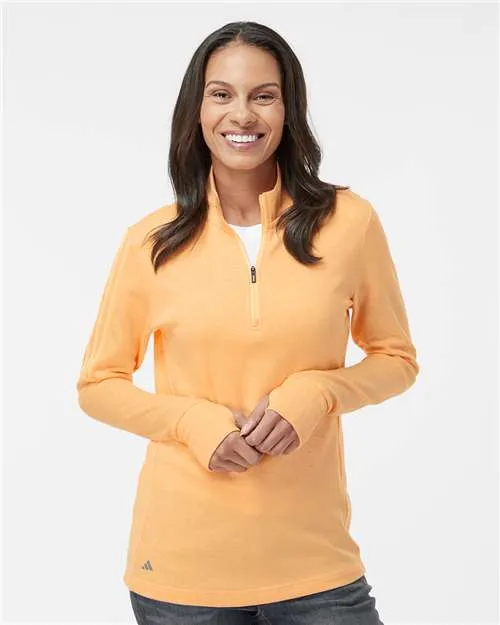 Adidas Women's 3-Stripes Quarter-Zip Sweater A555
