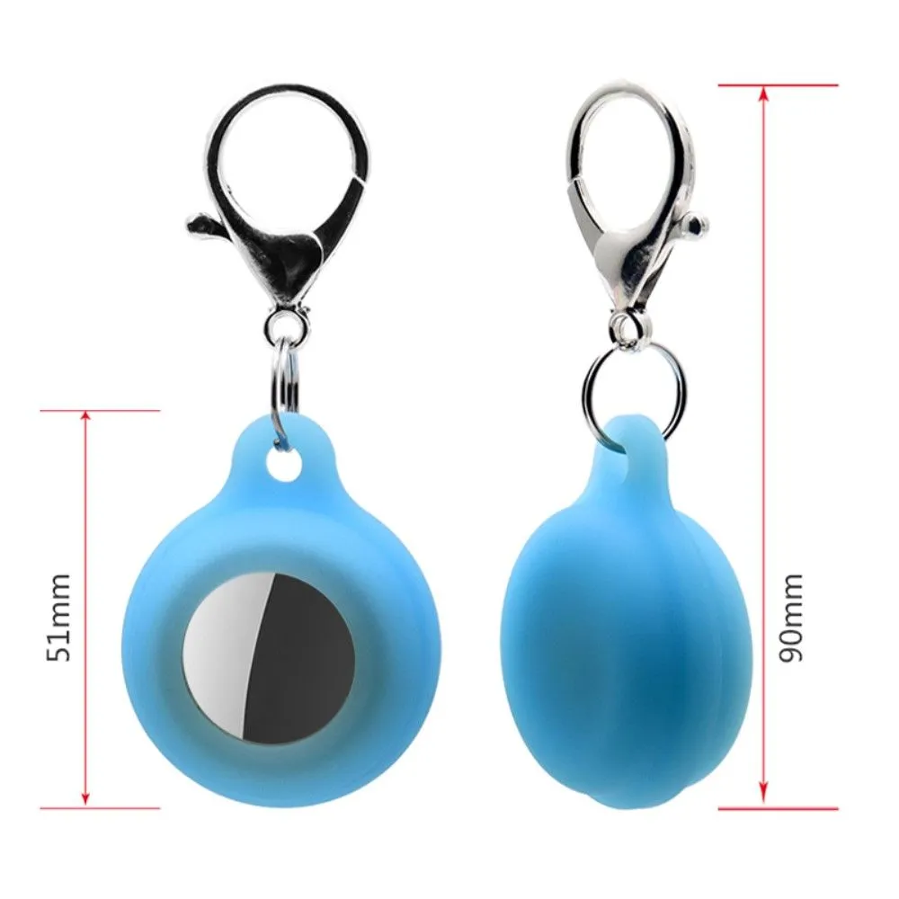 AirTags luminous silicone cover with keychain - Luminous Pink