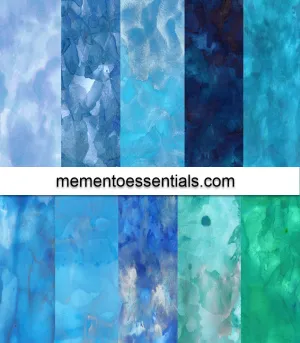 Alcohol Prints  Blues & Aqua