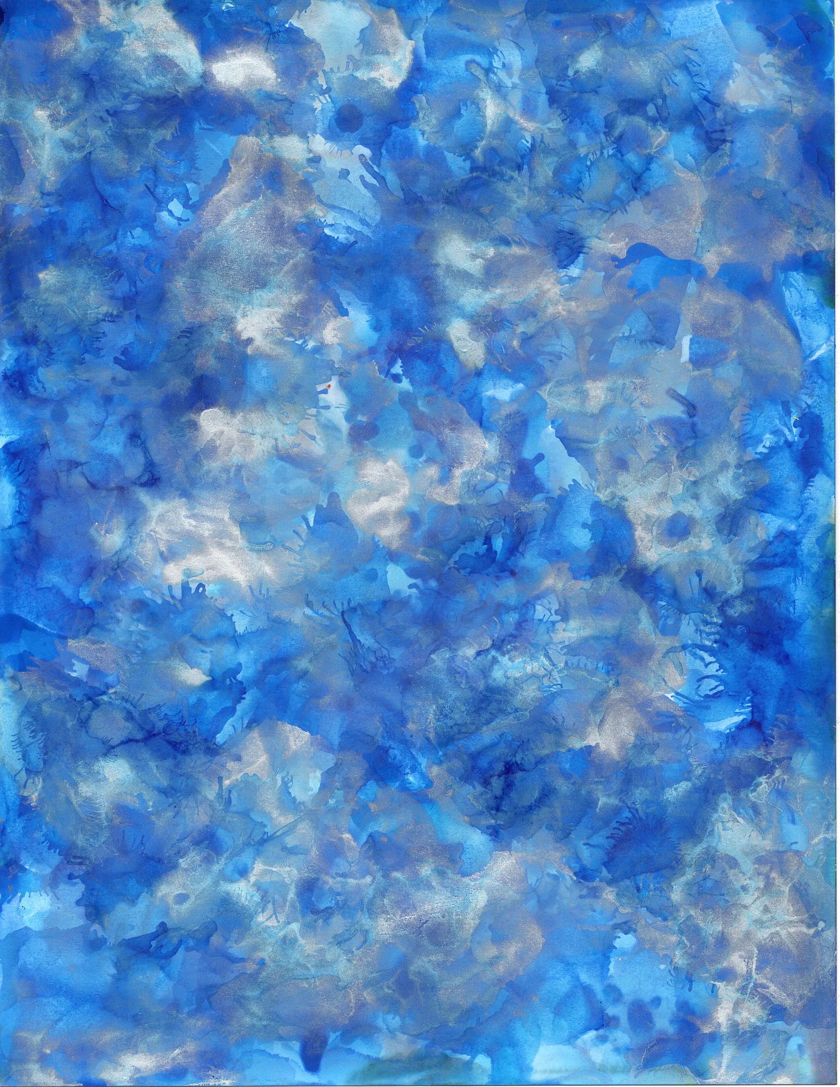 Alcohol Prints  Blues & Aqua