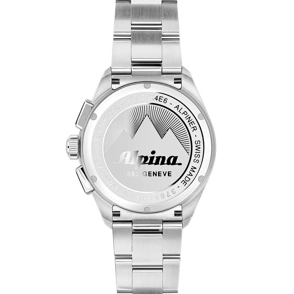 Alpina ALPINER Black Dial Stainless Steel Men's Watch AL-373BS4E6B
