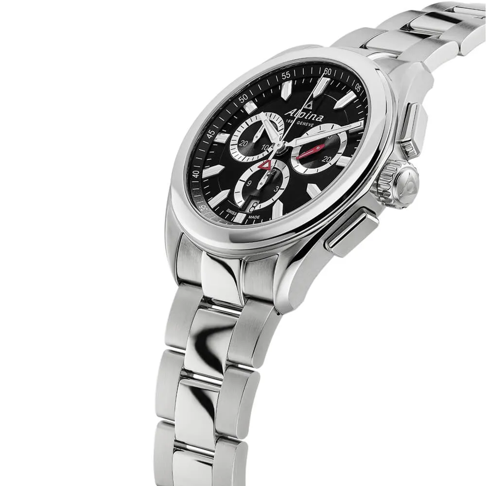 Alpina ALPINER Black Dial Stainless Steel Men's Watch AL-373BS4E6B