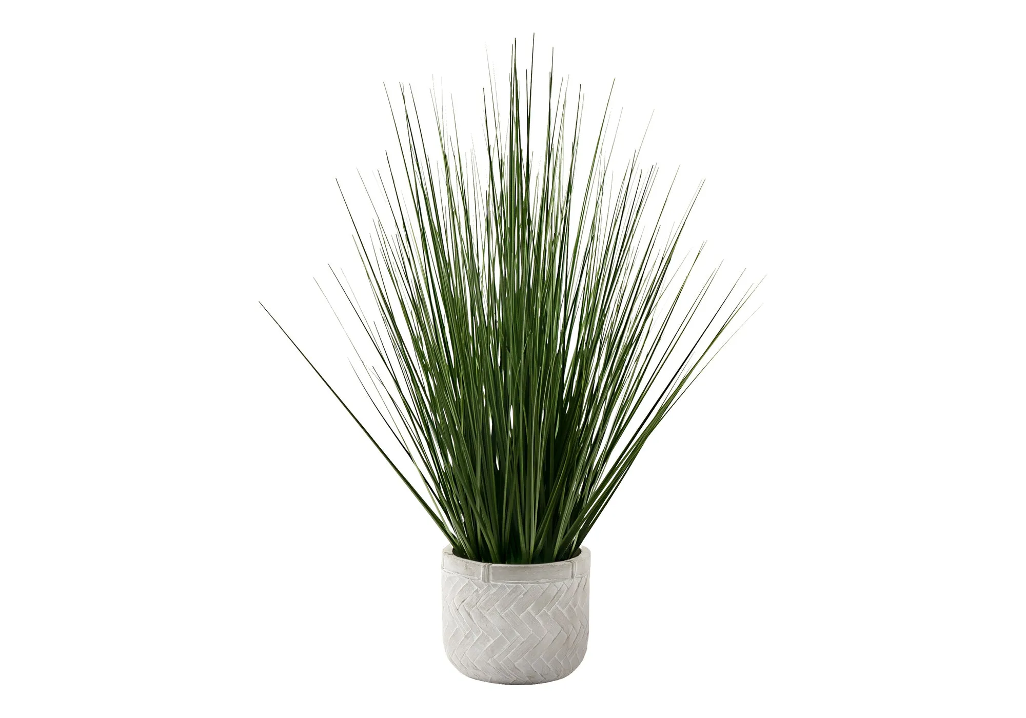 Artificial Plant, 21" Tall, Grass, Indoor, Faux, Fake, Table, Greenery, Potted, Real Touch, Decorative, Green Grass, White Pot