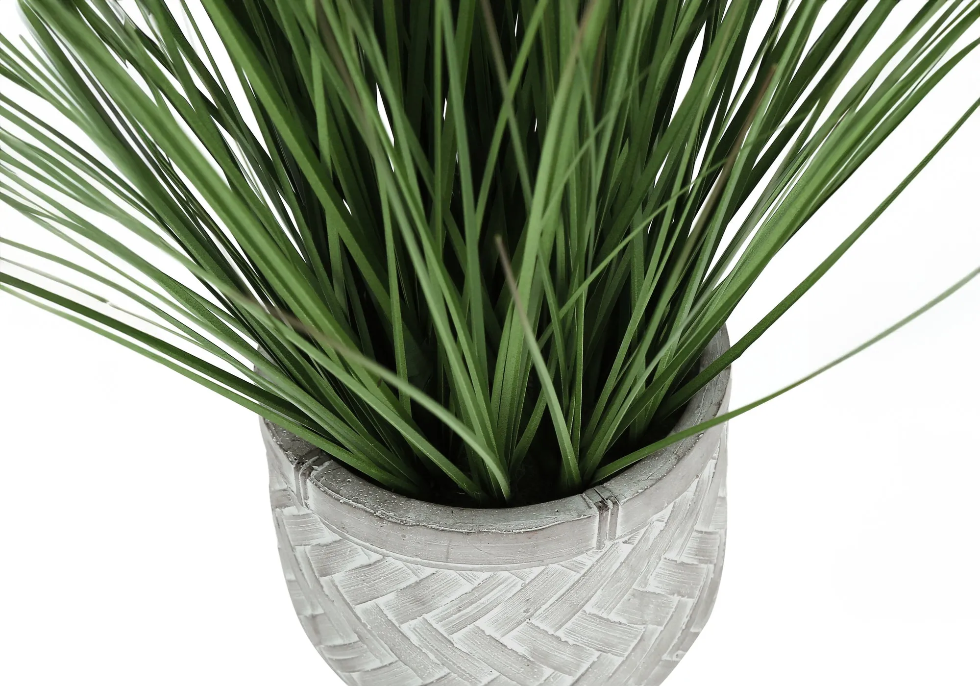 Artificial Plant, 21" Tall, Grass, Indoor, Faux, Fake, Table, Greenery, Potted, Real Touch, Decorative, Green Grass, White Pot