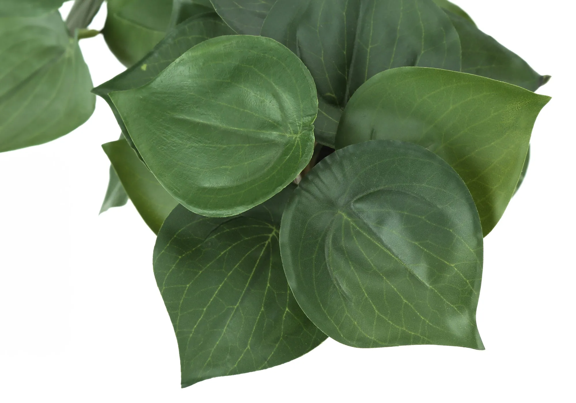 Artificial Plant, 8" Tall, Alocasia, Indoor, Faux, Fake, Table, Greenery, Potted, Set Of 2, Decorative, Green Leaves, White Cement Pots