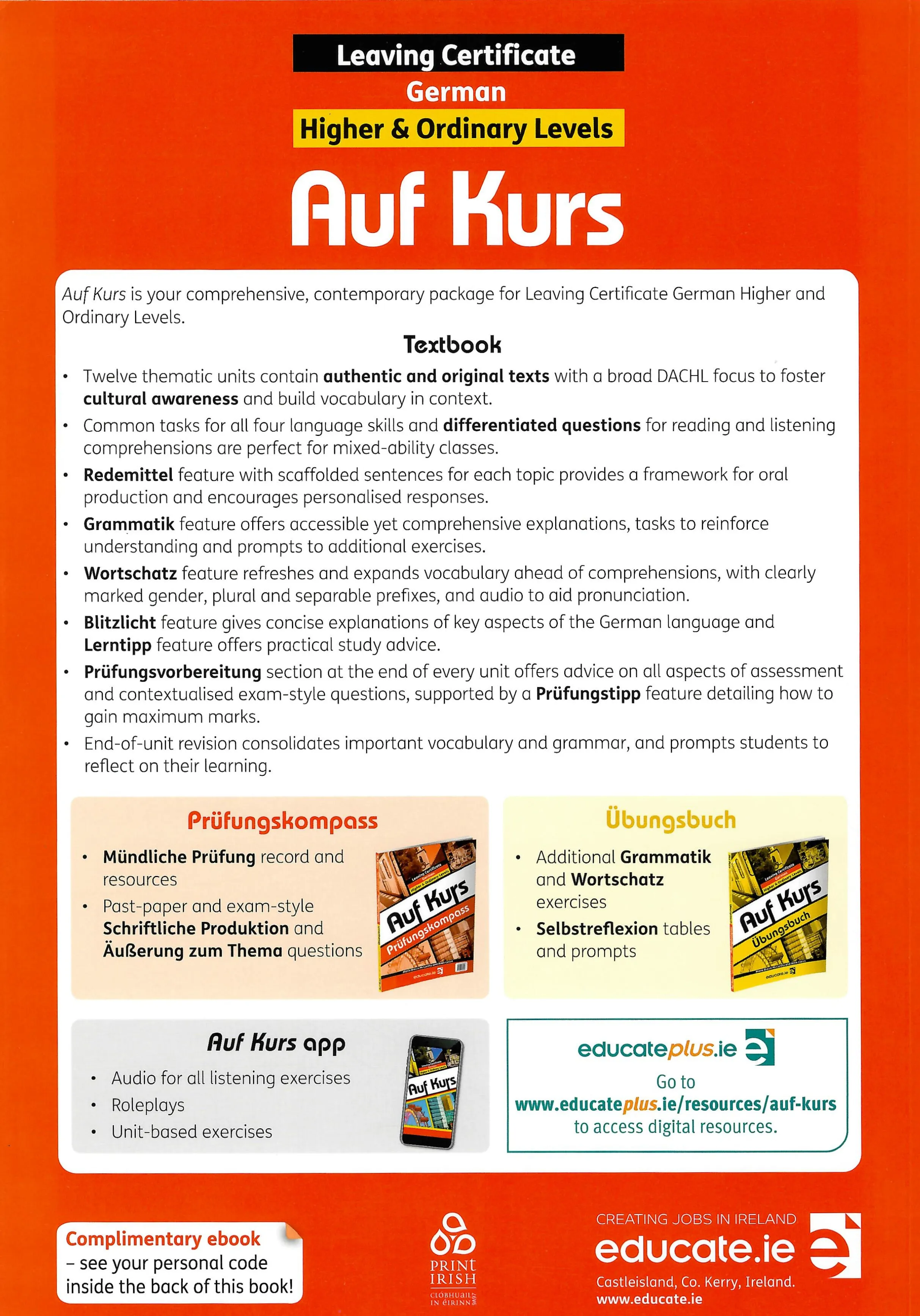 Auf Kurs - Higher and Ordinary Level - Textbook & Portfolio - Set