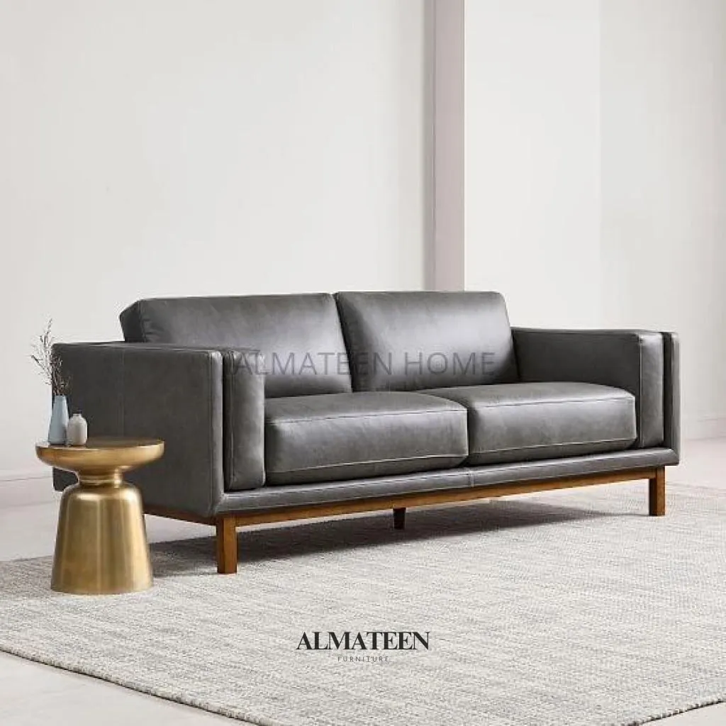 Austin 90" Modern Extra Deep Seat 3 Seater Leatherette Sofa