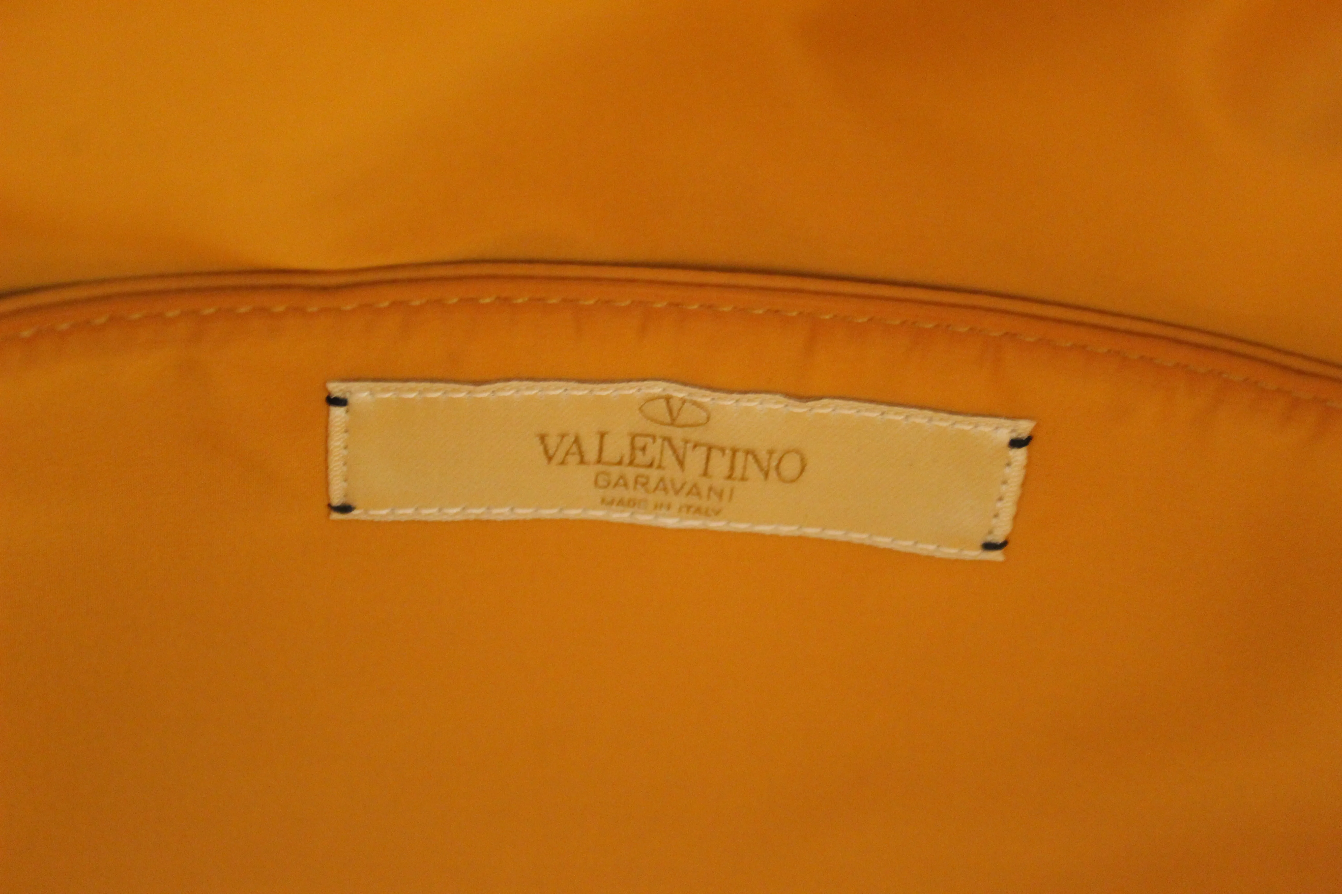 Authentic New Valentino Peach Native Couture Print Nylon Rockstuds Backpack
