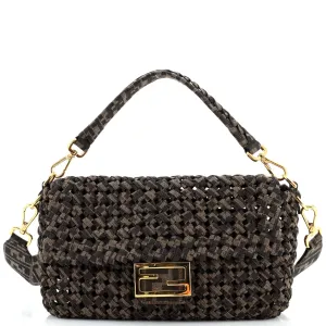 Baguette NM Bag Woven Zucca Canvas Medium