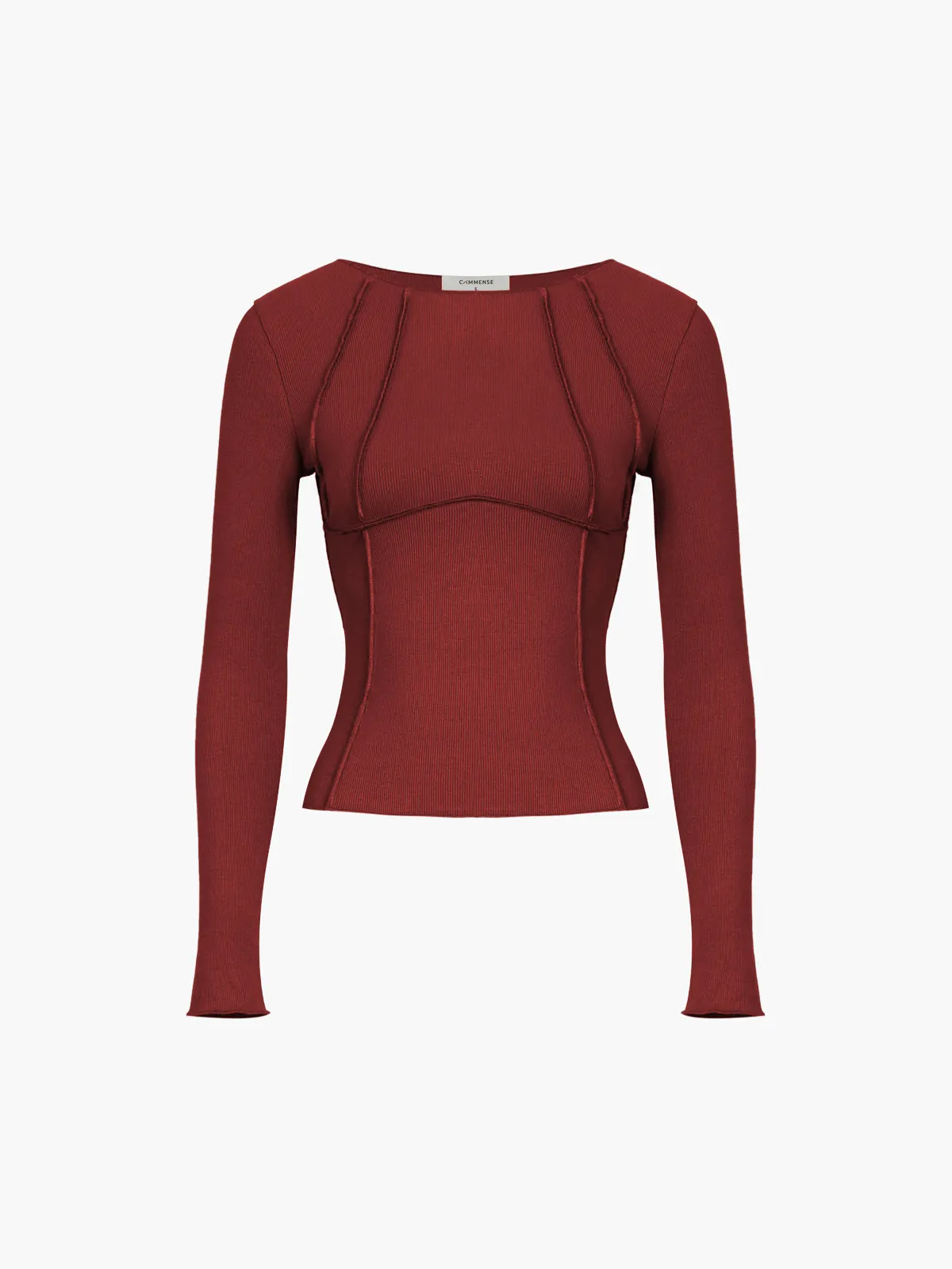Basic Piping Graceful Long Sleeve Top