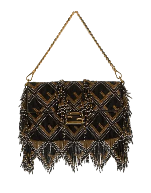 Beaded And Fringe Mini Baguette