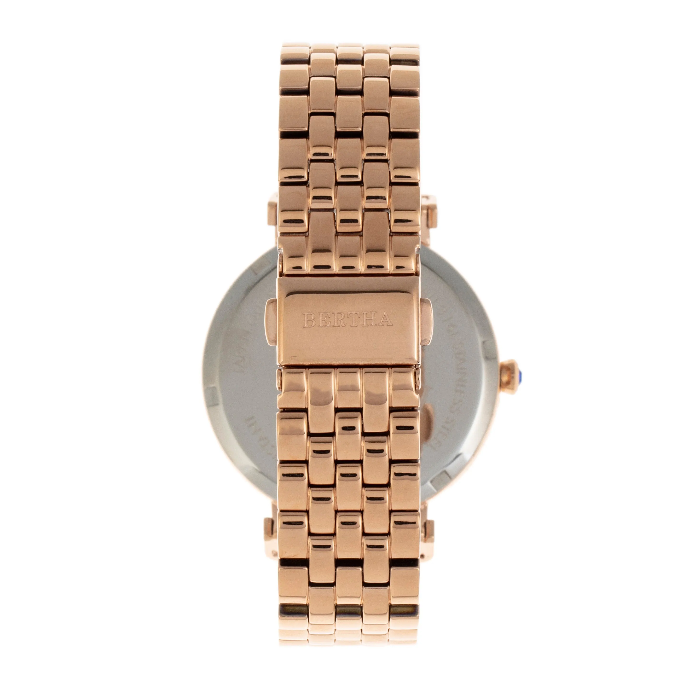 Bertha Emily Mother-Of-Pearl Bracelet Watch - Rose Gold