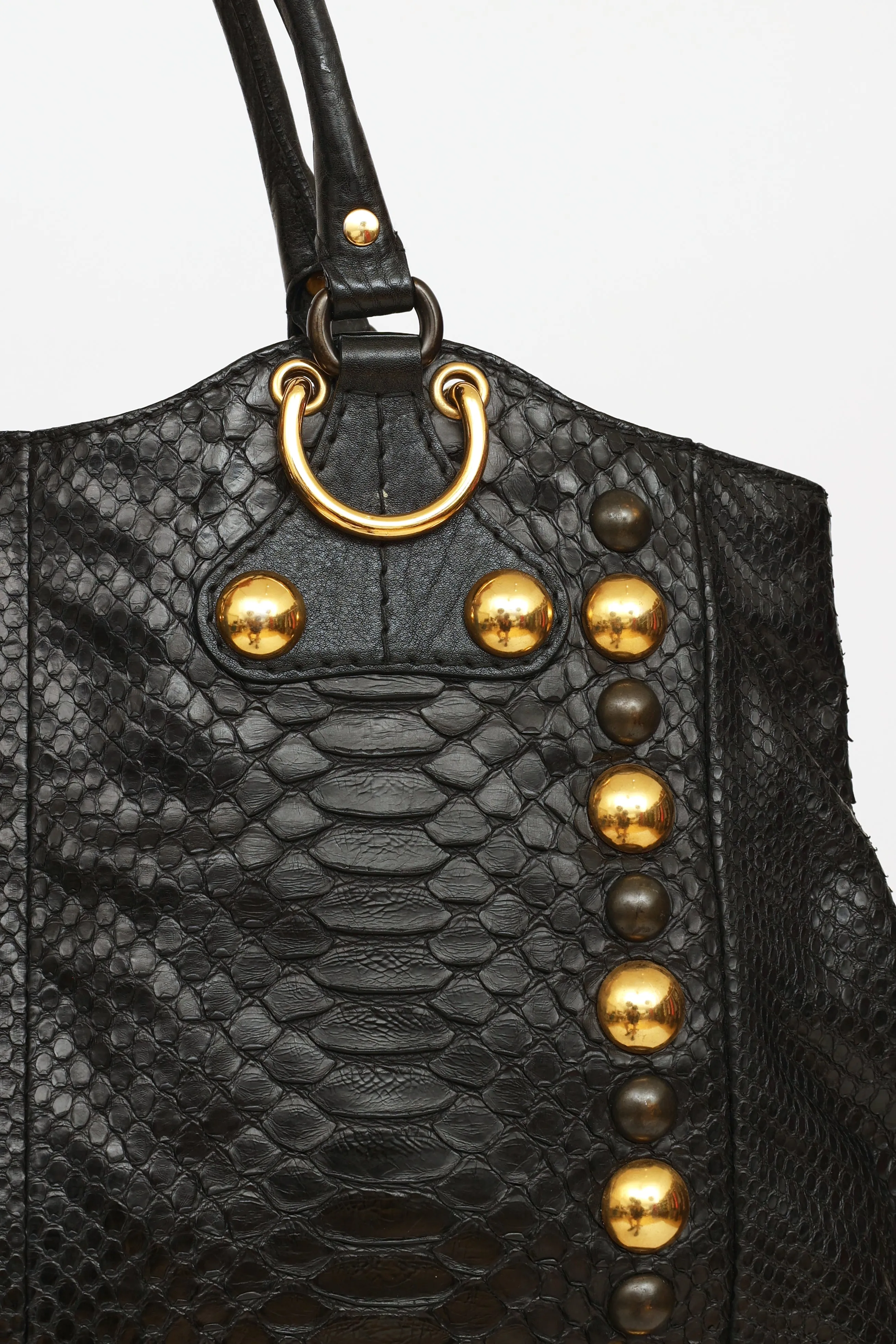 Black Leather Babouska Fringe Bag