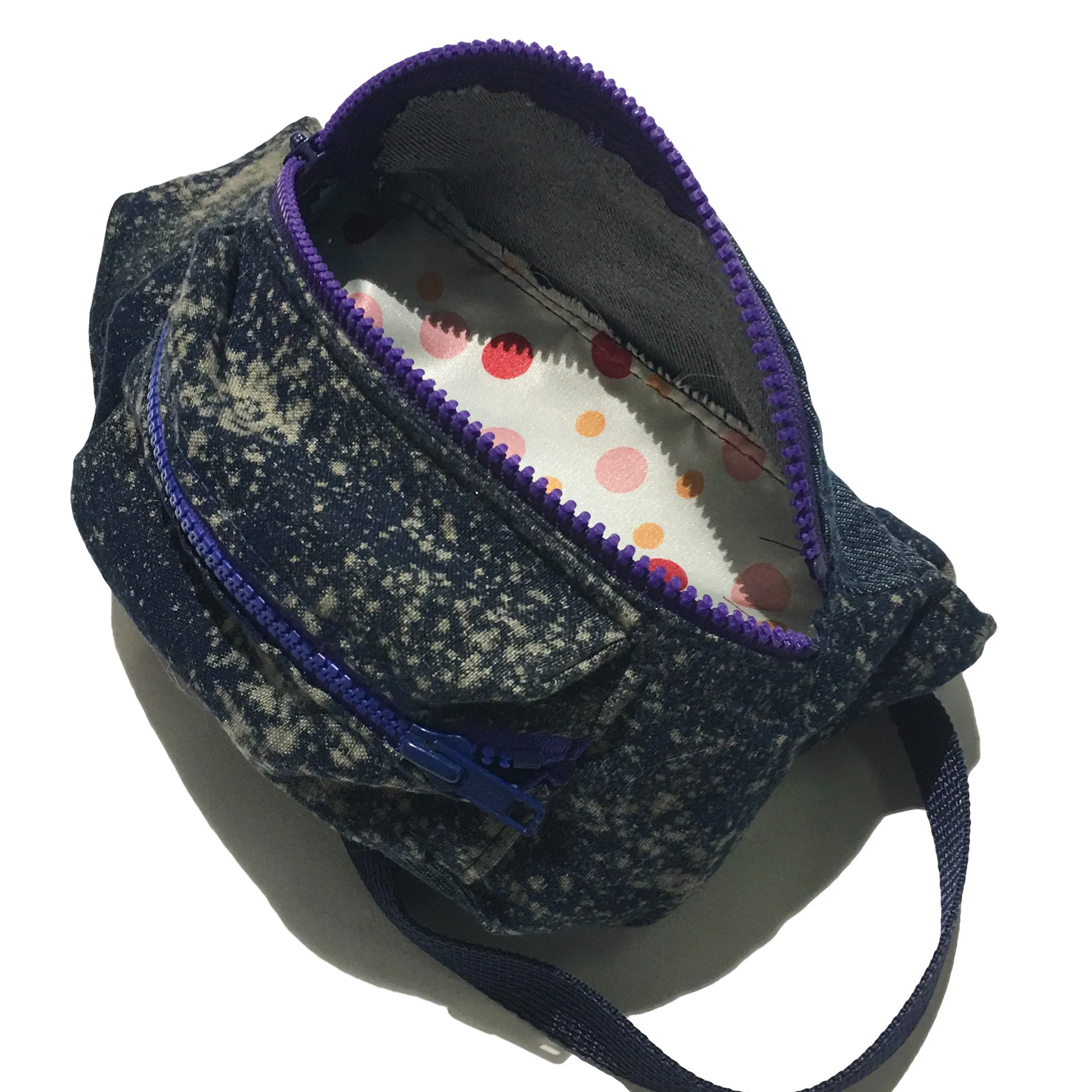 Blim Denim Bleach Splatter Fanny Pack