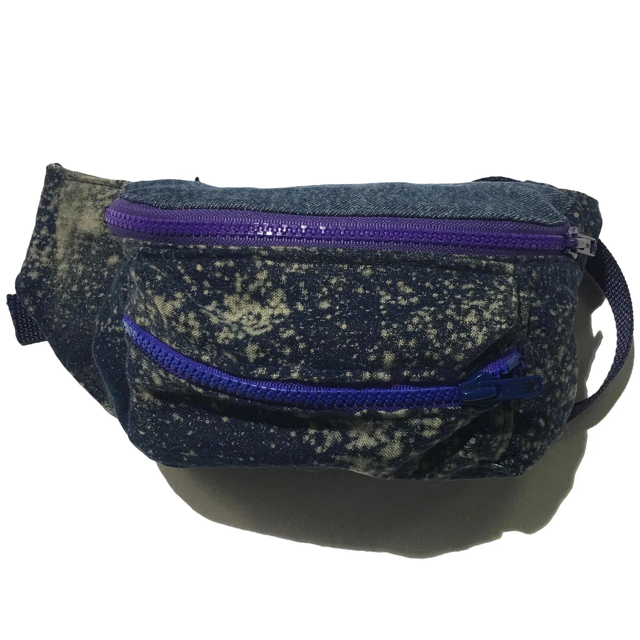 Blim Denim Bleach Splatter Fanny Pack