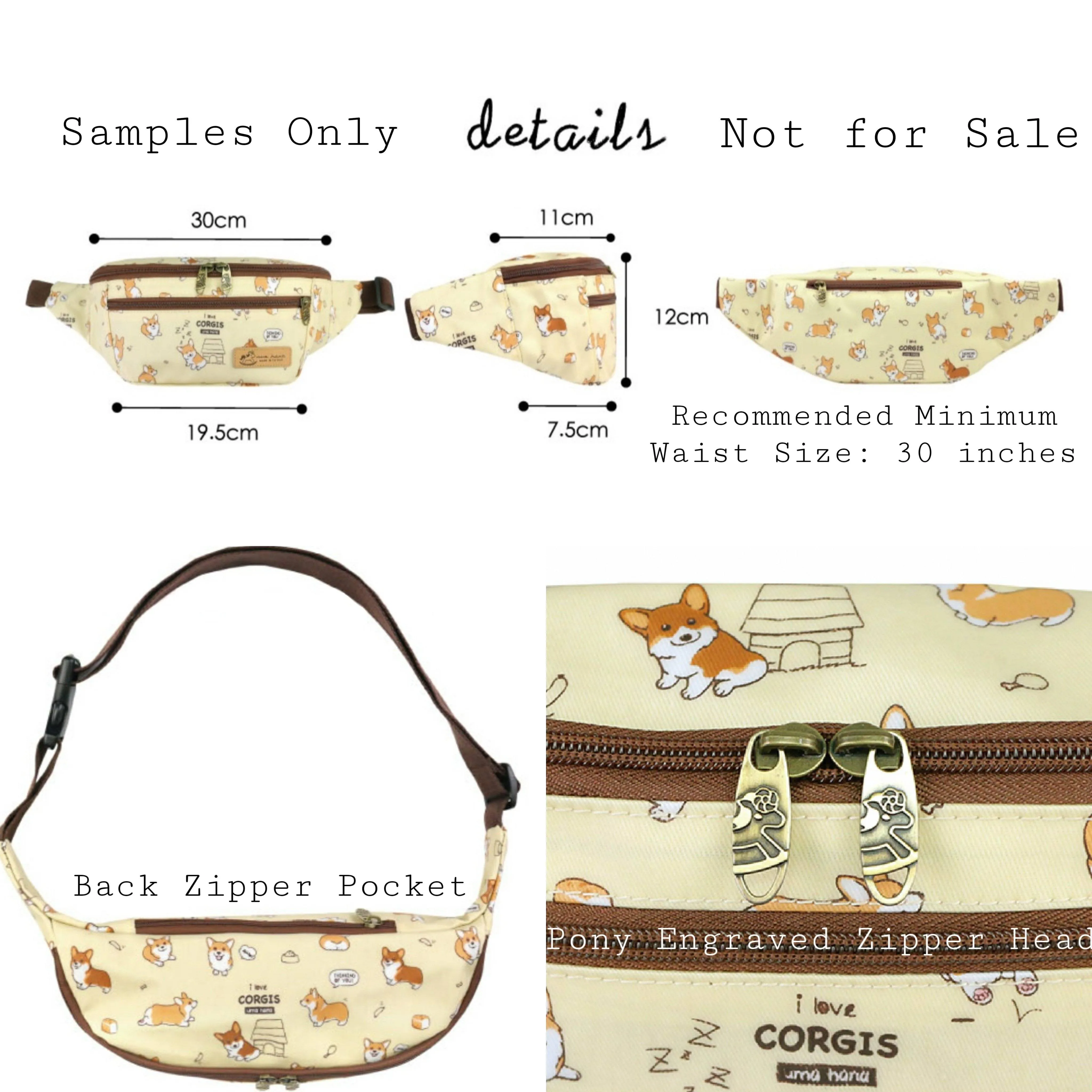 Blue Snow Corgi Fanny Pack