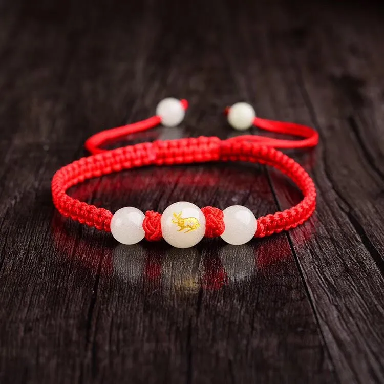 Bracelet Zodiac Zodiac Year Red String Bracelet Medallion Luminous Bracelet Transport Hand-woven Luminous
