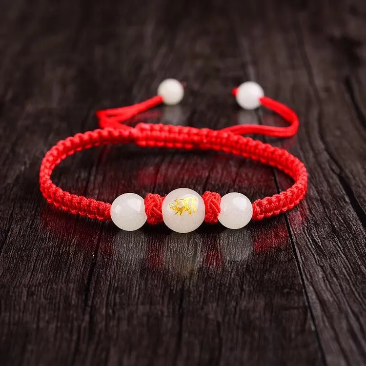 Bracelet Zodiac Zodiac Year Red String Bracelet Medallion Luminous Bracelet Transport Hand-woven Luminous
