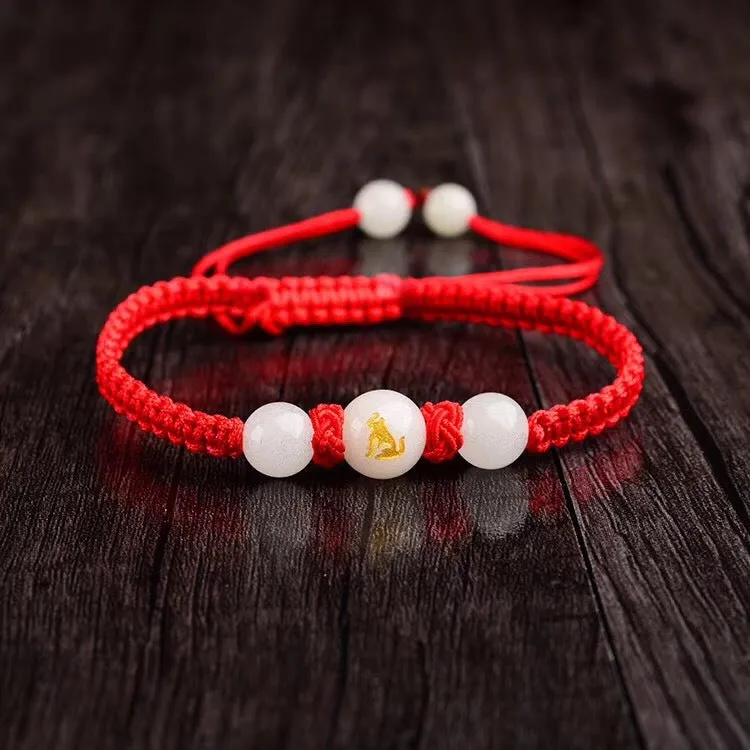 Bracelet Zodiac Zodiac Year Red String Bracelet Medallion Luminous Bracelet Transport Hand-woven Luminous