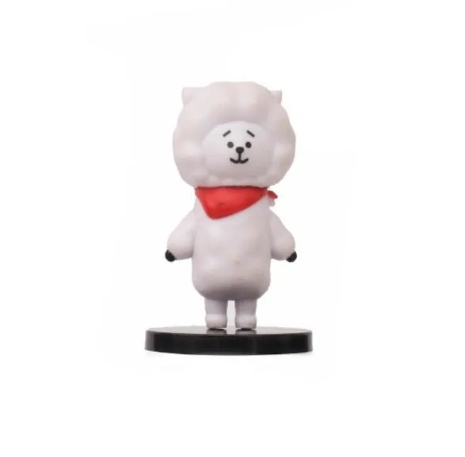 BTS BT21 Set of 7 Standies Action Figures | 6-8 Cms |