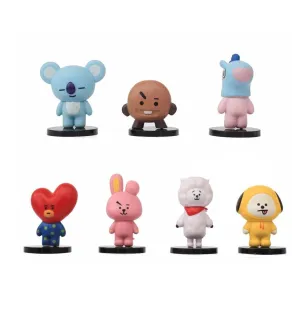 BTS BT21 Set of 7 Standies Action Figures | 6-8 Cms |