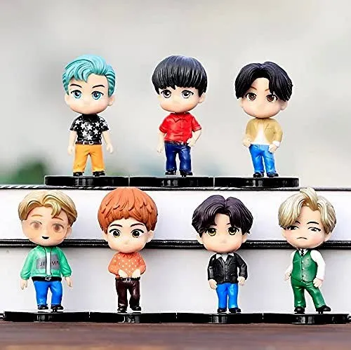 BTS BT21 Tiny Tan - Dynamite Standies KPOP Set of 7 Figures | 8 Cms |
