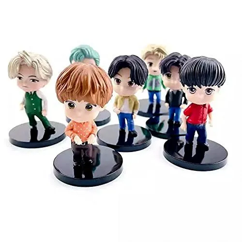 BTS BT21 Tiny Tan - Dynamite Standies KPOP Set of 7 Figures | 8 Cms |