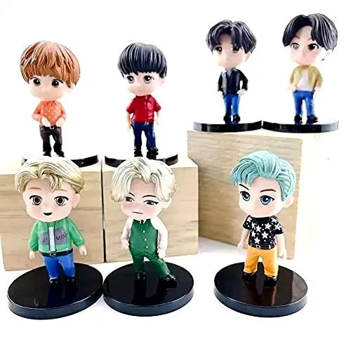 BTS BT21 Tiny Tan - Dynamite Standies KPOP Set of 7 Figures | 8 Cms |