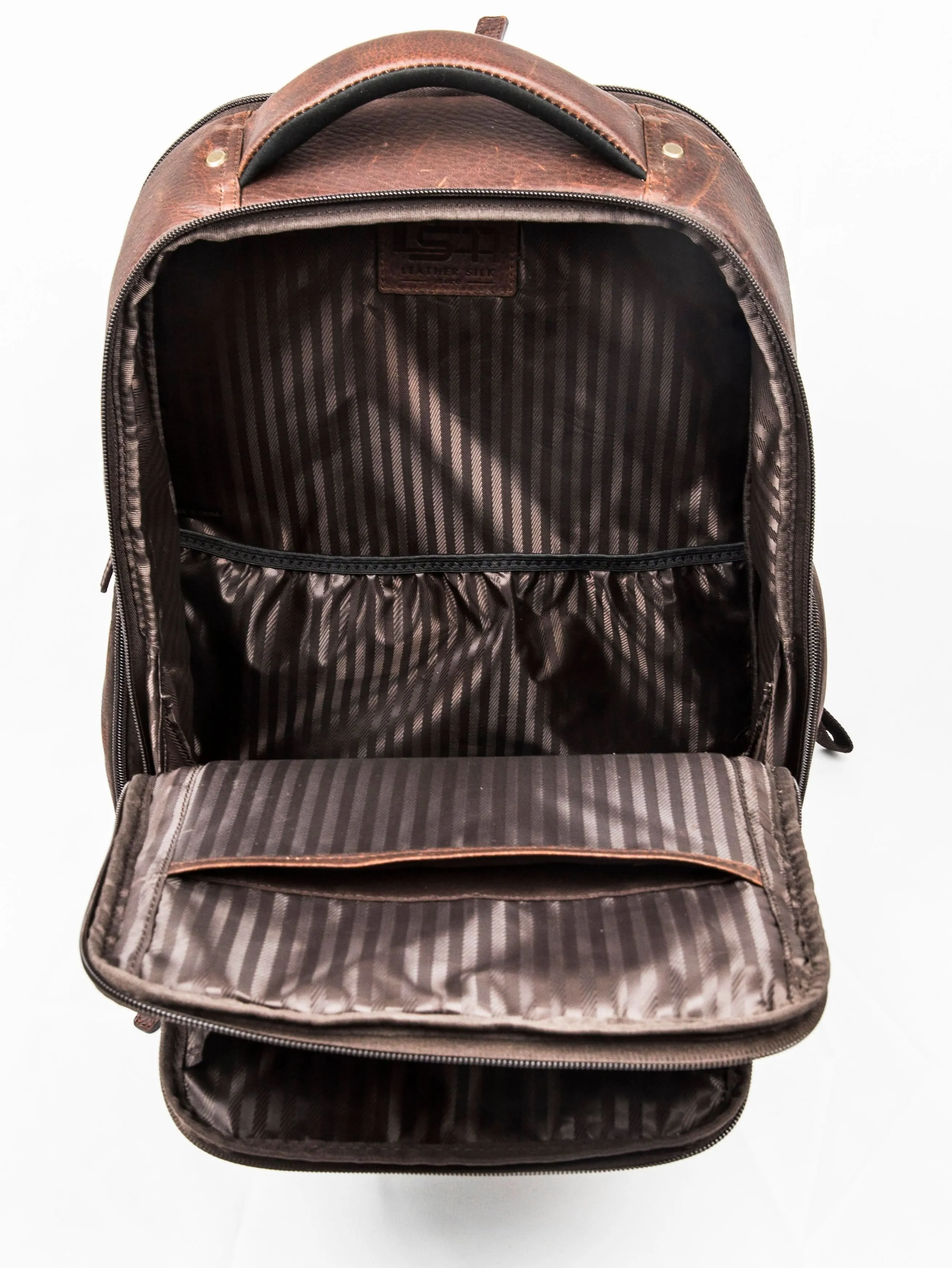 Cambridge Full Grain Mens Leather Backpack