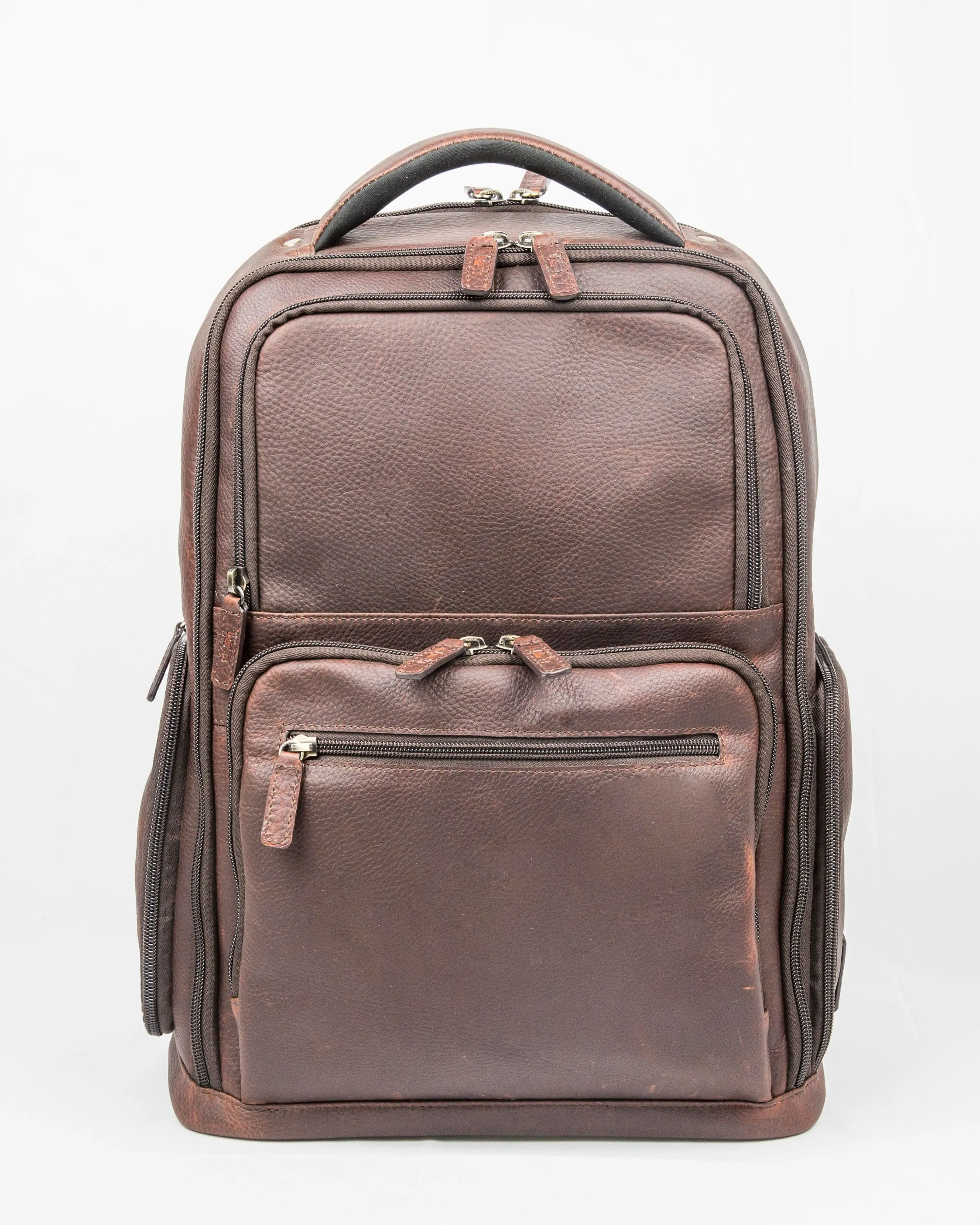 Cambridge Full Grain Mens Leather Backpack